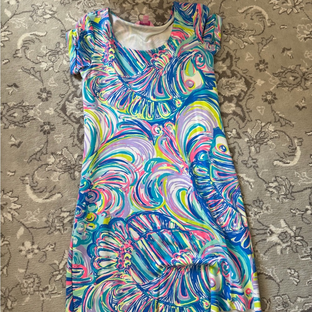 Lilly Pulitzer Multi-Color Swirl Mini Dress - Blue Pink Green Purple